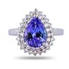 Image 1 : 2.70 ctw Tanzanite and 0.71 ctw Diamond 14K White Gold Ring