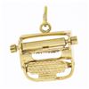 Image 1 : Vintage 14k Yellow Gold Mechanical Detailed Typewriter Collectible Charm Pendant