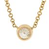 Image 2 : NEW 14k Rose Gold 0.15 ctw Round Light Champagne Diamond Solitaire Pendant & Cha