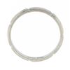 Image 6 : Vintage Palladium 2.45mm Pinched Grooved Eternity Stackable Wedding Band Ring