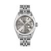 Image 2 : Rolex Ladies Stainless Steel Silver Index White Gold Fluted Bezel Date Watch