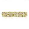 Image 4 : Unisex 18K Gold 14.9 ctw Channel Set FIERY Diamond Wide Link Statement Bracelet