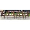 Image 10 : FINE CHERRY DINING TABLE WITH SIX SPLAT-BACK CHAIRS (TWO CAPTAINS)