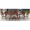 Image 7 : FINE CHERRY DINING TABLE WITH SIX SPLAT-BACK CHAIRS (TWO CAPTAINS)