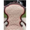 Image 13 : VICTORIAN STYLE GENTLEMAN'S AND LADY'S CARVED WALNUT PARLOR CHAIRS