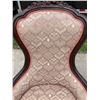 Image 5 : VICTORIAN STYLE GENTLEMAN'S AND LADY'S CARVED WALNUT PARLOR CHAIRS