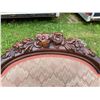 Image 9 : VICTORIAN STYLE GENTLEMAN'S AND LADY'S CARVED WALNUT PARLOR CHAIRS