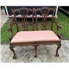 Image 1 : ANTIQUE CHIPPENDALE STYLE MAHOGANY CARVED LOVESEAT