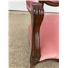 Image 5 : VICTORIAN STYLE GENTLEMAN'S AND LADY'S TUFTED VELVET AND CARVED WOOD PARLOR CHAIRS