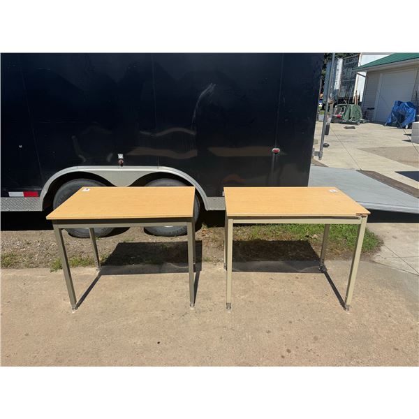 METAL LEG TABLE AND METAL LEG "DESK"