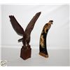 Image 1 : WOOD CARVED EAGLE W/ EAGLE HORN CARVING