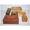 Image 1 : FLAT OF ASSORTED WOODEN TRINKET BOXES