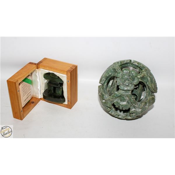 JADE PUZZLE BALL & INUKSHUK