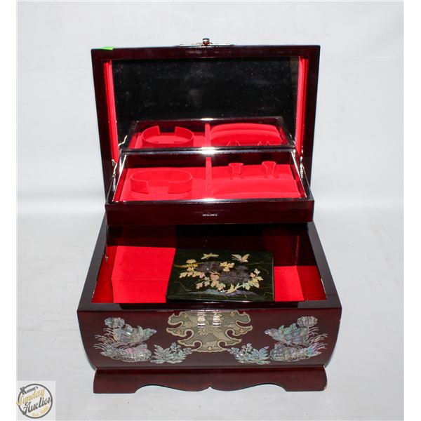 LOT OF 2 INLAYED JEWELRY BOXES