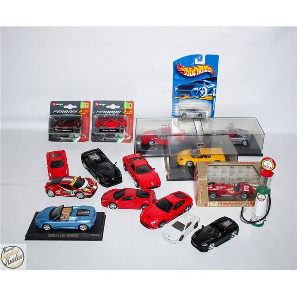 FLAT OF ASSORTED DIECAST FERRARI CARS