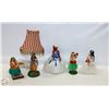 Image 1 : FLAT OF HAWAIIAN FIGURINES & LAMP
