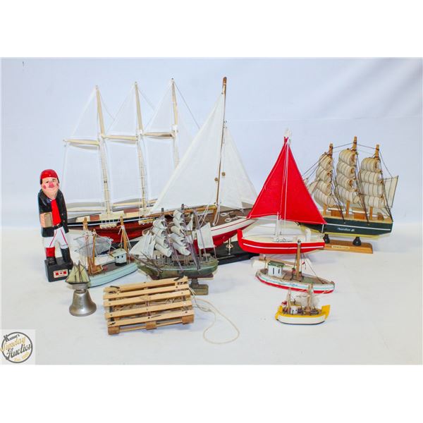 FLAT OF ASSORTED SAIL BOAT MODELS