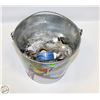 Image 1 : BUCKET OF ASSORTED PACHISLO TOKENS