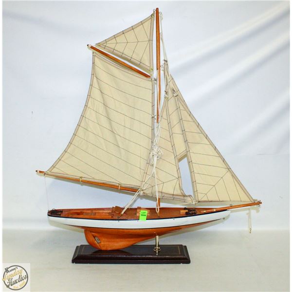 SCALE SAIL BOAT MODEL 25" TALL, 24" LONG