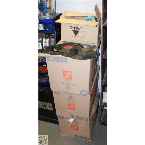 4 BOXES OF ASSORTED RECORDS