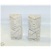 Image 1 : PAIR OF CARVED ALABASTER FIGURINES
