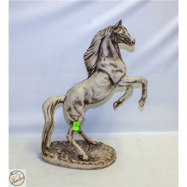 RESIN HORSE SCULPTURE SIGNED JART