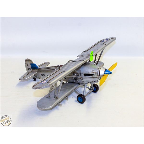 METAL RAF BIPLANE MODEL