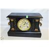Image 1 : BLACK WM. GILBERT ADAMANTINE MANTEL CLOCK