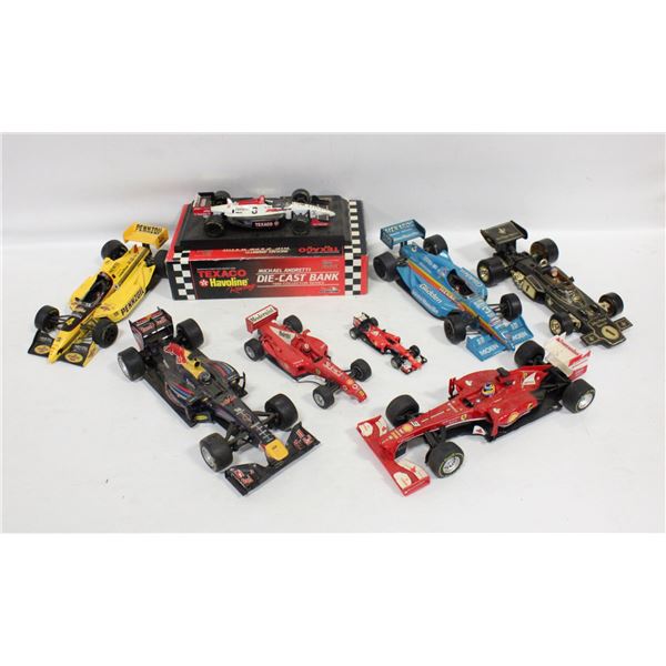 LOT OF 7 ASSORTED MODEL F1 CARS