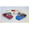 Image 1 : FLAT OF 3 MODEL CARS - SPEED RACER, CHEVY CAMARO,