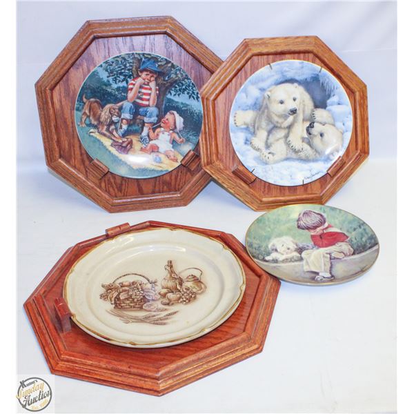 FLAT OF 4 ASSORTED COLLECTOR PLATES