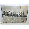 Image 1 : FRAMED ROCKEFELLER CENTER 1932 PRINT 32.5" X 23.5"