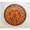 Image 1 : WOOD CARVED AZTEC SUNSTONE PLAQUE 23.5" DIA