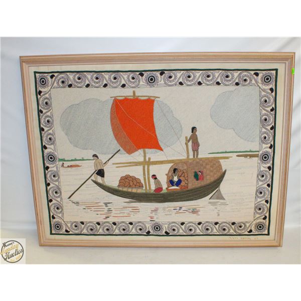 EMBROIDERED POTTERS BOAT NUMBERED 16/250