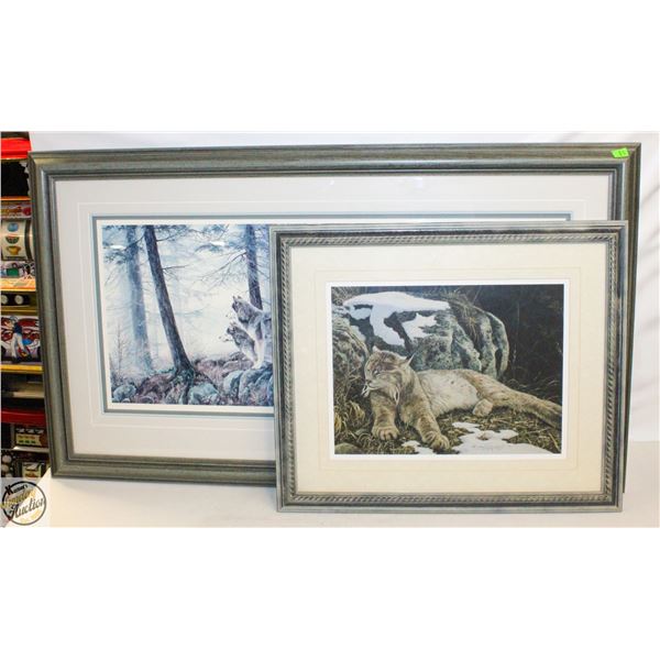 LOT OF 2 FRAMED & MATTED CANADIAN WILDLIFE PRINTS