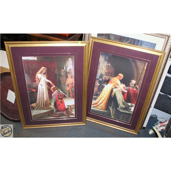 LOT OF 2 FRAMED & MATTED EDMUND BLAIR LEIGHTON