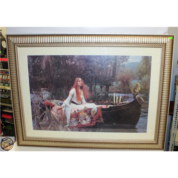 FRAMED & MATTED THE LADY OF SHALOTT PRINT