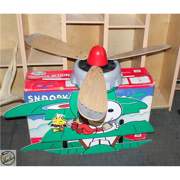 HUNTER SNOOPY'S ACTION FAN 48" LOW PROFILE CEILING