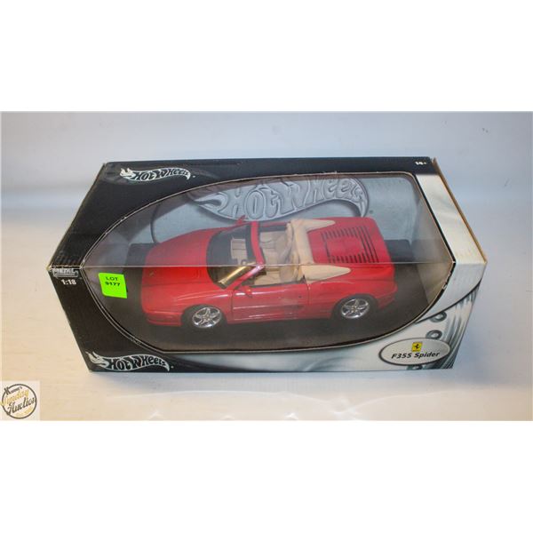 HOT WHEELS 1/18 SCALE FERRARI F355 SPIDER DIECAST
