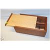 Image 1 : 2 BOTTLE WOODEN WINE CASE