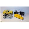 Image 1 : FLAT W/ 2 DIECAST CARS & 2 CAR SHAPED TINS