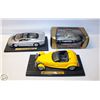 3 VINTAGE DIECAST CARS - PLYMOUTH PROWLER, JAGUAR
