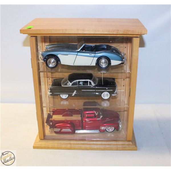DISPLAY CABINET OF MODEL DIESCAST CARS