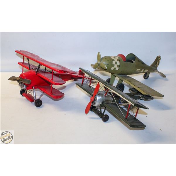 3 DIECAST METAL PLANES
