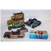 Image 1 : FLAT OF VINTAGE MODEL CARS INCLUDES CAST IRON AND
