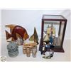 Image 1 : LOT OF PACIFIC FIGURES INCLUDES BRASS BOAT, MODEL