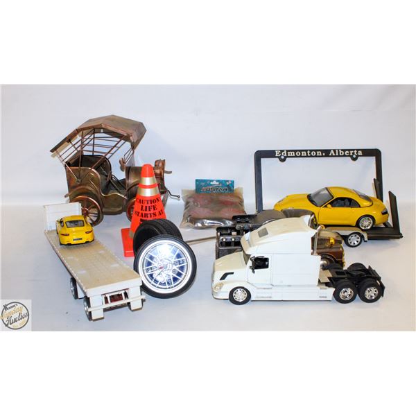 FLAT OF AUTOMOTIVE COLLECTIBLES INCLUDES DIECAST