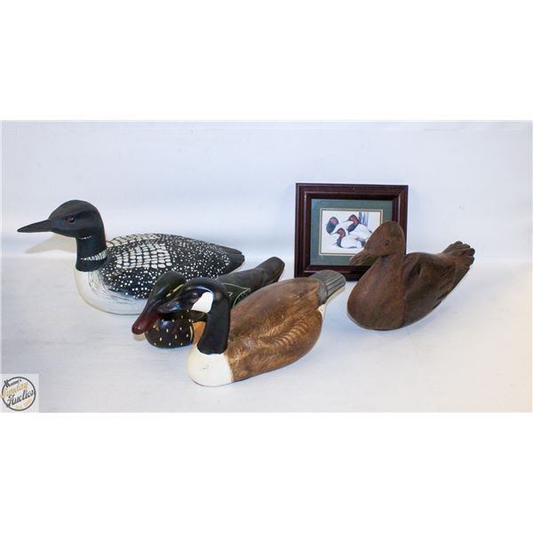 LOT OF CARVED DUCK DECOYS