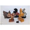 Image 1 : LOT OF EQUESTRIAN DECOR INCLUDES WOODEN, STONE