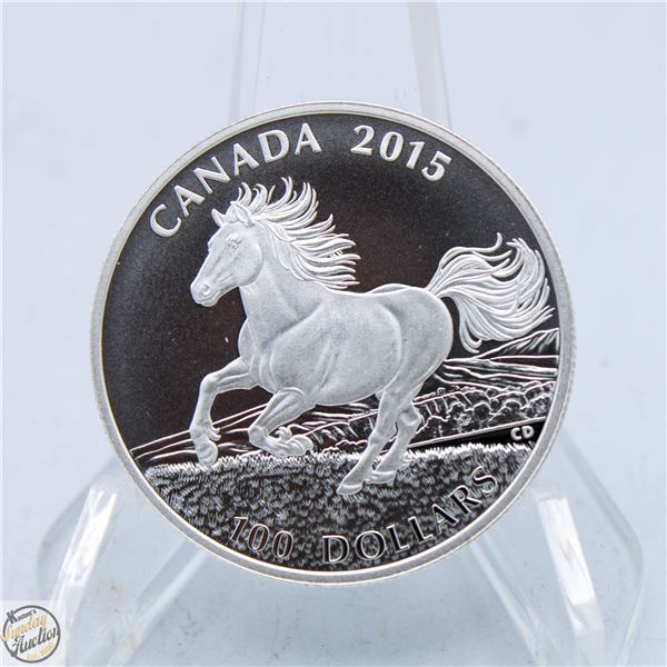 2015 CANADIAN $100.00 GALLOPING HORSE COIN